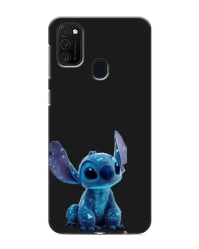 Чехол для Samsung Galaxy M21 с картинкой «Стич на черном»