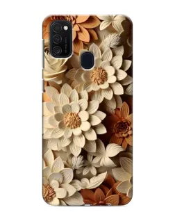 Чехол для Samsung Galaxy M21 с картинкой «Бежевый флористический декор»