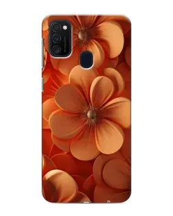 Чехол для Samsung Galaxy M21 с картинкой «Оранжевый макро цветок»