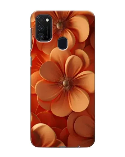 Чехол для Samsung Galaxy M21 с картинкой «Оранжевый макро цветок»