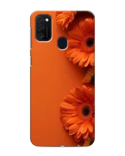 Чехол для Samsung Galaxy M21 с картинкой «Оранжевые герберы»