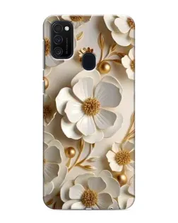 Чехол для Samsung Galaxy M21 с картинкой «Белие бумажние  цвети»