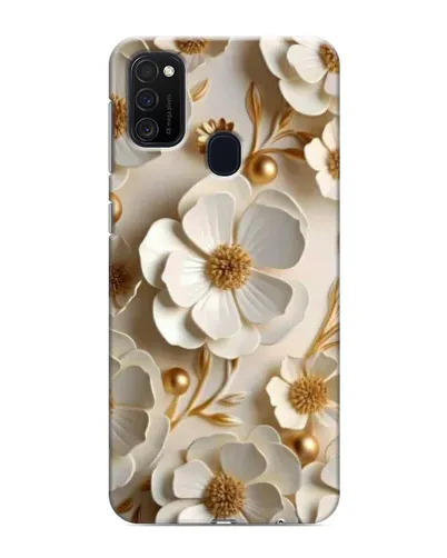 Чехол для Samsung Galaxy M21 с картинкой «Белие бумажние  цвети»