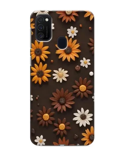 Чехол для Samsung Galaxy M21 с картинкой «Узор из маленьких подсолнухов»