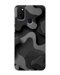Чехол для Samsung Galaxy M21 с картинкой «Темный абстрактный камуфляж»