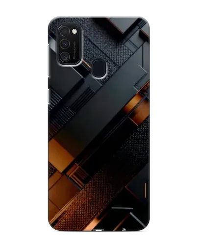 Чехол для Samsung Galaxy M21 с картинкой «Черные геометрические блоки» Чехол для Samsung Galaxy M21 с картинкой «Черные геометрические блоки»
