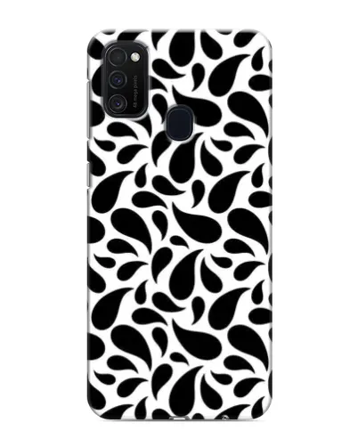 Чехол для Samsung Galaxy M21 с картинкой «Контрастные черные капли» Чехол для Samsung Galaxy M21 с картинкой «Контрастные черные капли»