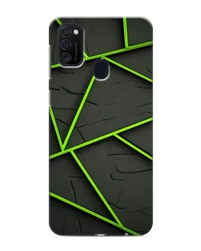 Чехол для Samsung Galaxy M21 с картинкой «Зеленые геометрические линии» Чехол для Samsung Galaxy M21 с картинкой «Зеленые геометрические линии»