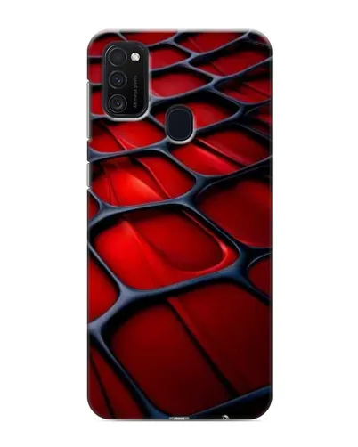 Чехол для Samsung Galaxy M21 с картинкой «Красная глянцевая сетка» Чехол для Samsung Galaxy M21 с картинкой «Красная глянцевая сетка»