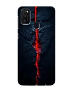 Чехол для Samsung Galaxy M21 с картинкой «Kрасная лавовая трещина»