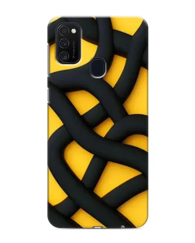 Чехол для Samsung Galaxy M21 с картинкой «Черное желтое переплетение» Чехол для Samsung Galaxy M21 с картинкой «Черное желтое переплетение»