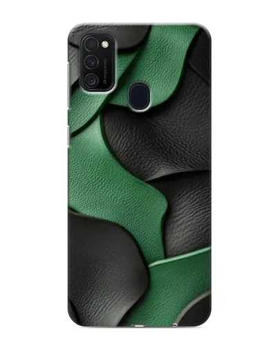Чехол для Samsung Galaxy M21 с картинкой «Зеленые кожаные волны» Чехол для Samsung Galaxy M21 с картинкой «Зеленые кожаные волны»