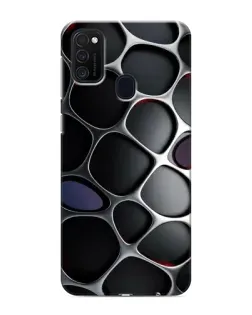 Чехол для Samsung Galaxy M21 с картинкой «Объемная темная решетка»