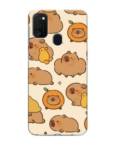 Чехол для Samsung Galaxy M21 с картинкой «Капибары с апельсинами»
