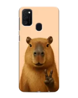 Чехол для Samsung Galaxy M21 с картинкой «Капибара виктория»