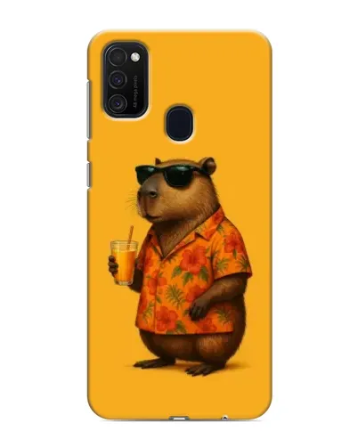 Чехол для Samsung Galaxy M21 с картинкой «Капибара на отдыхе»