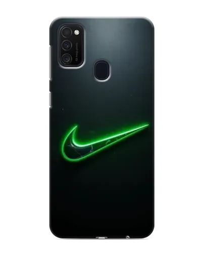 Чехол для Samsung Galaxy M21s с картинкой «Неоновый контур Nike»