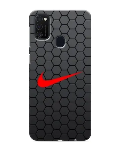 Чехол для Samsung Galaxy M21s с картинкой «Nike — карбоновая сетка»