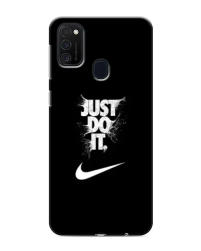 Чехол для Samsung Galaxy M21s с картинкой «Текстовый принт Nike»