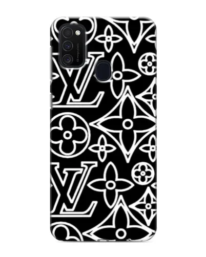 Чехол для Samsung Galaxy M21s с картинкой «Черно-белый узор LV»