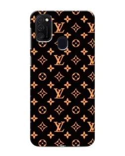Чехол для Samsung Galaxy M21s с картинкой «Золотая монограмма LV»