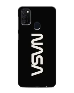 Чехол для Samsung Galaxy M21s с картинкой «NASA — вертикальный логотип»