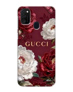 Чехол для Samsung Galaxy M21s с картинкой «Gucci — бордовые розы» Чехол для Samsung Galaxy M21s с картинкой «Gucci — бордовые розы»