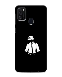 Чехол для Samsung Galaxy M21s с картинкой «PUBG — белый шлем»