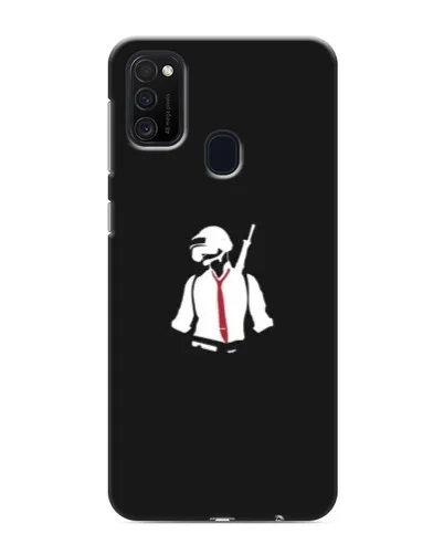 Чехол для Samsung Galaxy M21s с картинкой «PUBG — силуэт воина»