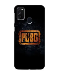 Чехол для Samsung Galaxy M21s с картинкой «PUBG — золотой логотип»