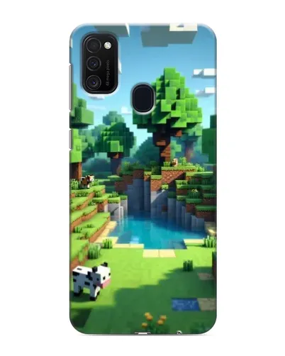 Чехол для Samsung Galaxy M21s с картинкой «Minecraft летний день»