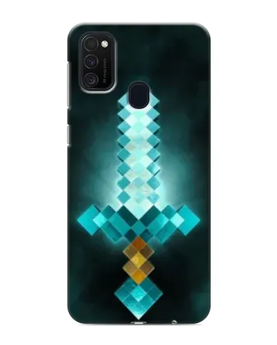 Чехол для Samsung Galaxy M21s с картинкой «Алмазный меч неон»