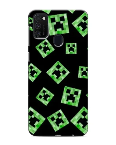 Чехол для Samsung Galaxy M21s с картинкой «Паттерн с криперами»
