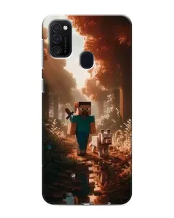 Чехол для Samsung Galaxy M21s с картинкой «Стив в лесу»