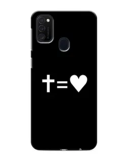 Чехол для Samsung Galaxy M21s с картинкой «Крест и Сердце»
