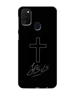 Чехол для Samsung Galaxy M21s с картинкой «Графический крест Jesus»