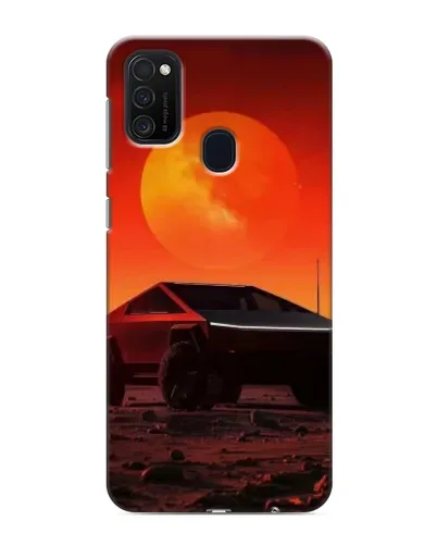 Чехол для Samsung Galaxy M21s с картинкой «Cybertruck на Марсе»