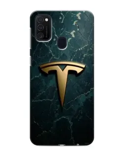 Чехол для Samsung Galaxy M21s с картинкой «Мраморная Tesla Gold»