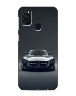 Чехол для Samsung Galaxy M21s с картинкой «Mercedes на черном»