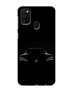 Чехол для Samsung Galaxy M21s с картинкой «Mercedes — силуэт авто»