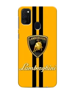 Чехол для Samsung Galaxy M21s с картинкой «Lamborghini Stripe желтый»