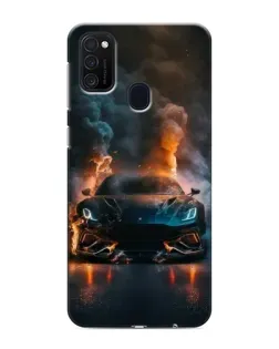 Чехол для Samsung Galaxy M21s с картинкой «Lamborghini дымная эстетика»