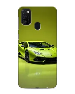 Чехол для Samsung Galaxy M21s с картинкой «Салатовый Lamborghini Huracan»