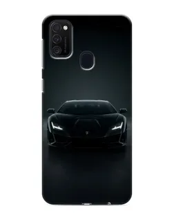 Чехол для Samsung Galaxy M21s с картинкой «Черный Lamborghini Aventador»