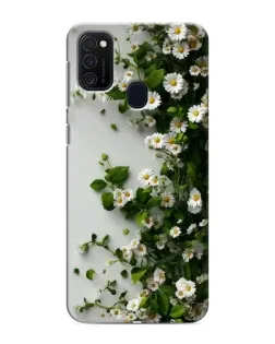 Чехол для Samsung Galaxy M21s с картинкой «Ветка мелких белых цветов» Чехол для Samsung Galaxy M21s с картинкой «Ветка мелких белых цветов»