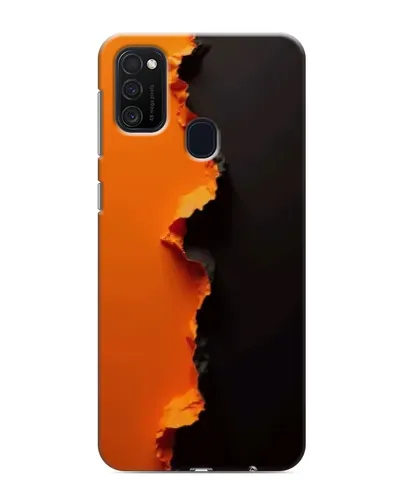 Чехол для Samsung Galaxy M21s с картинкой «Оранжевый разлом»