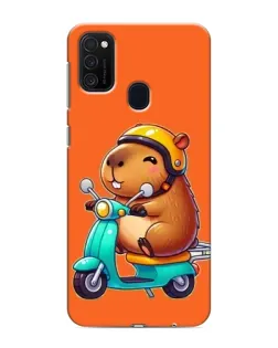 Чехол для Samsung Galaxy M21s с картинкой «Капибара на скутере» Чехол для Samsung Galaxy M21s с картинкой «Капибара на скутере»
