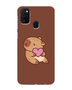 Чехол для Samsung Galaxy M21s с картинкой «Капибара с сердцем» Чехол для Samsung Galaxy M21s с картинкой «Капибара с сердцем»