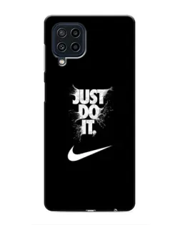 Чехол для Samsung Galaxy M22 с картинкой «Текстовый принт Nike»