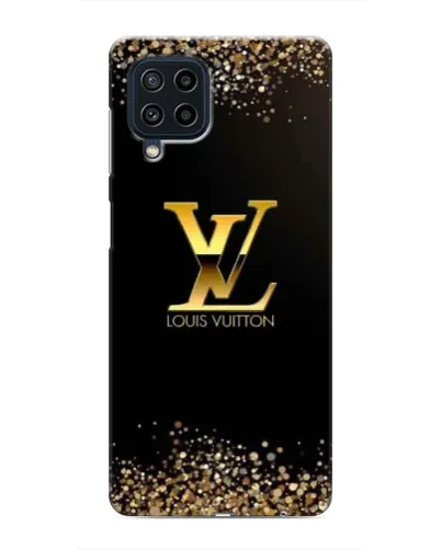 Чехол для Samsung Galaxy M22 с картинкой «LV — золотые искры»